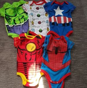 5 marvel superhero onesies